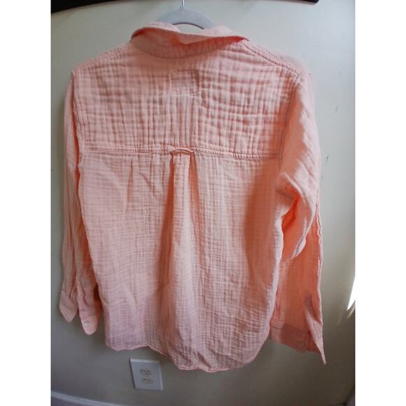 Rails Ellis button up organic cotton gauze flamingo small - Picture 5 of 11